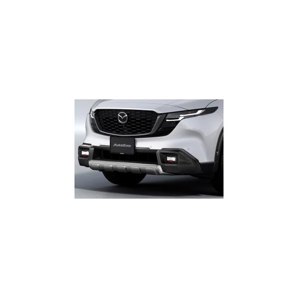 オートエグゼ(AUTOEXE) フロントアンダーガーニッシュ(LEDアクセサリーランプ内蔵) 新型CX-5(KM系) シルバーメタリック/艶消しブラック塗装 KMA1-V3-290