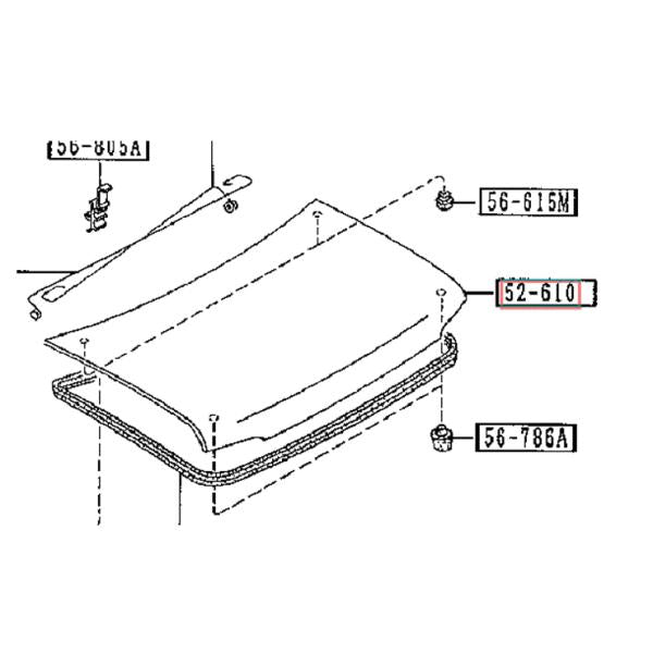 マツダ(MAZDA)リツドトランク/マツダ純正部品/ロードスター/フェンダー/NAY152610E(NAY1-52-610E)