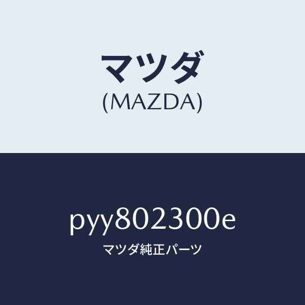 マツダ(MAZDA)エンジン パーシヤル-コンベンシヨ/マツダ純正部品/車種共通/エンジン系/PYY802300E(PYY8-02-300E)