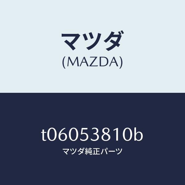 マツダ(MAZDA)フレーム(R)リヤーサイド/マツダ純正部品/ルーフ/T06053810B(T060-53-810B)