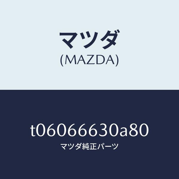 マツダ(MAZDA)スイツチリツドオープナー/マツダ純正部品/PWスイッチ/T06066630A80(T060-66-630A8)