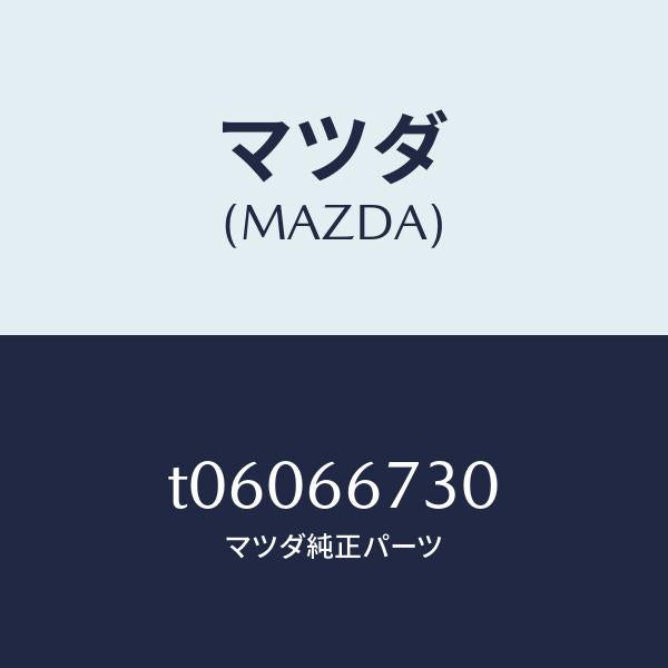 マツダ(MAZDA)ブロツクフユーズ/マツダ純正部品/PWスイッチ/T06066730(T060-66-730)