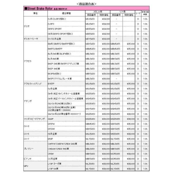 オートエグゼ(AUTOEXE) ストリートブレーキローター(リア) /CX-30 MX-30 CX-3 MAZDA3 /MBM5A55