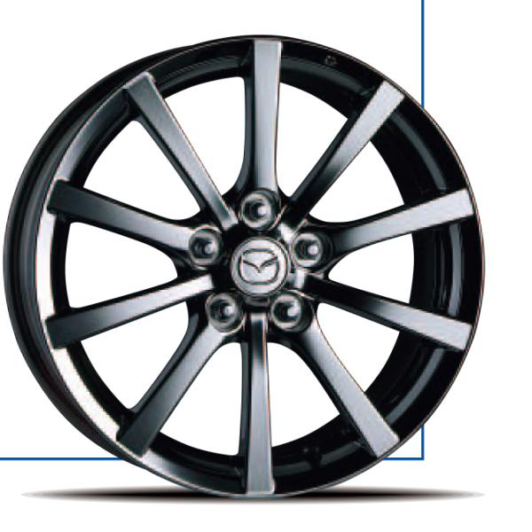 マツダ(MAZDA)アルミホイール(スパッタリング) 1本 17×7J センターキャップ・エアバルブ付/NCロードスター/ N121V3810(N121-V3-810)マツダ純正