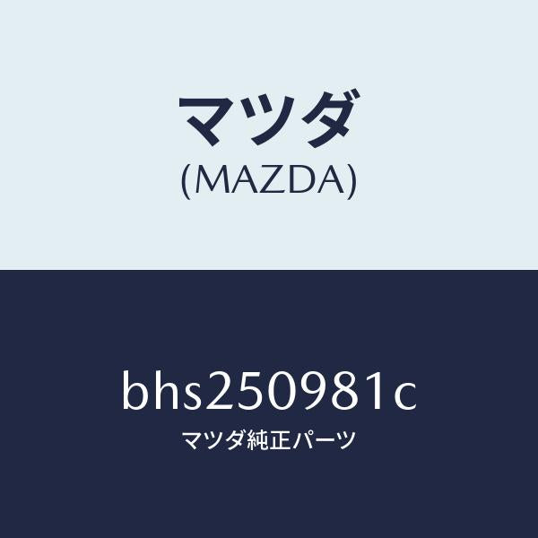 マツダ（MAZDA）モール(R) フロントサツシユ A /マツダ純正部品/ファミリア アクセラ アテンザ MAZDA3 MAZDA6/バンパー/BHS250981C(BHS2-50-981C)