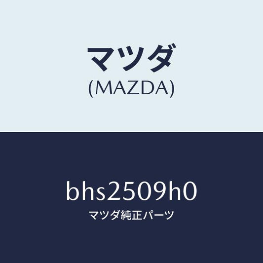 マツダ（MAZDA）モール(R) ルーフ/マツダ純正部品/ファミリア アクセラ アテンザ MAZDA3 MAZDA6/バンパー/BHS2509H0(BHS2-50-9H0)