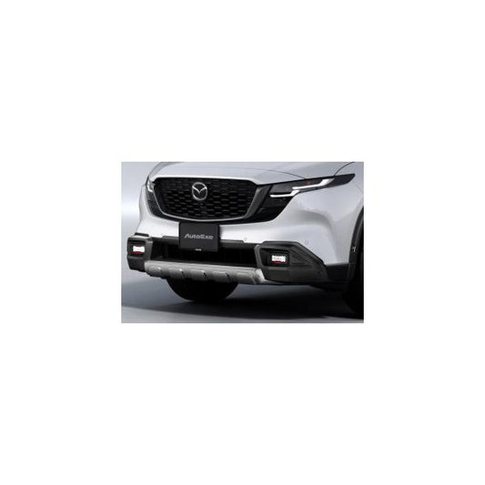 オートエグゼ(AUTOEXE) フロントアンダーガーニッシュ(LEDアクセサリーランプ内蔵) 新型CX-5(KM系) シルバーメタリック/艶消しブラック塗装 KMA1-V3-290