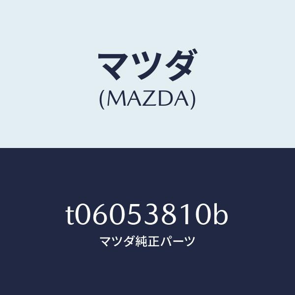 マツダ（MAZDA）フレーム(R)リヤーサイド/マツダ純正部品/ルーフ/T06053810B(T060-53-810B)