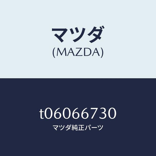 マツダ（MAZDA）ブロツクフユーズ/マツダ純正部品/PWスイッチ/T06066730(T060-66-730)