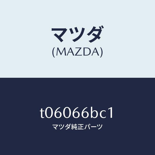 マツダ（MAZDA）ノブチユーナ&デツキボリユーム/マツダ純正部品/PWスイッチ/T06066BC1(T060-66-BC1)