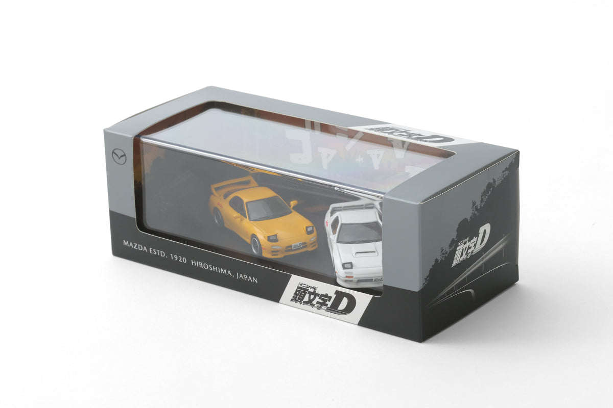 頭文字D RX-7（FC&FD）モデルカー2台セット 1/64 イニシャルD MAZDA ×『頭文字D』高橋兄弟のRX-7モデルカー