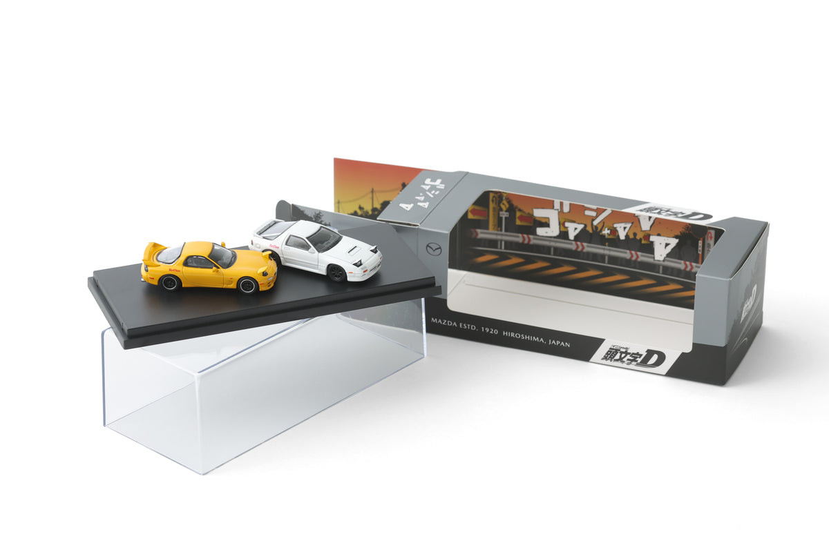頭文字D RX-7（FC&FD）モデルカー2台セット 1/64 イニシャルD MAZDA ×『頭文字D』高橋兄弟のRX-7モデルカー