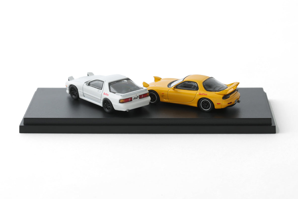 頭文字D RX-7（FC&FD）モデルカー2台セット 1/64 イニシャルD MAZDA ×『頭文字D』高橋兄弟のRX-7モデルカー