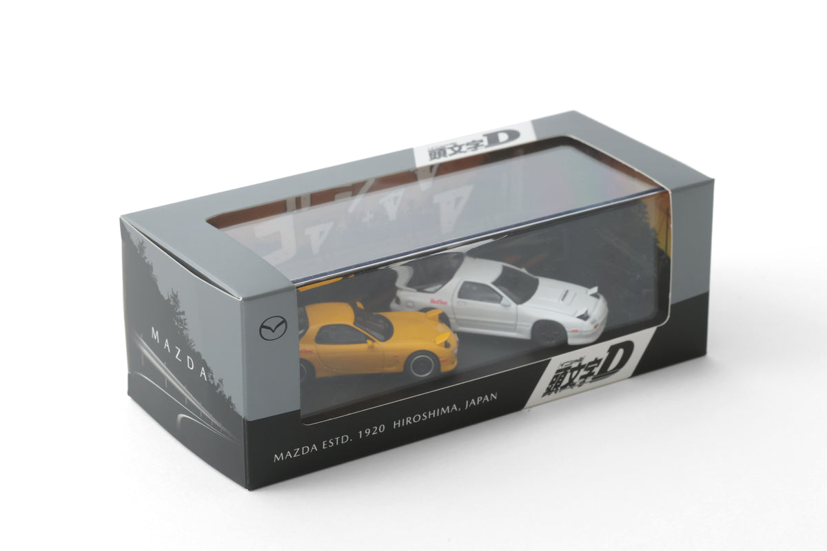 頭文字D RX-7（FC&FD）モデルカー2台セット 1/64 イニシャルD MAZDA ×『頭文字D』高橋兄弟のRX-7モデルカー